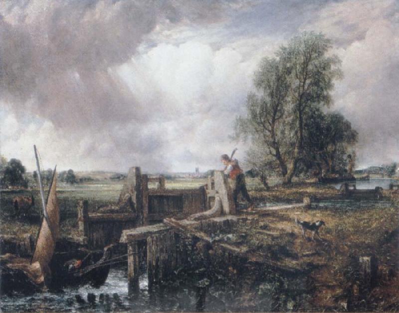 John Constable A boat passing a lock oil painting image